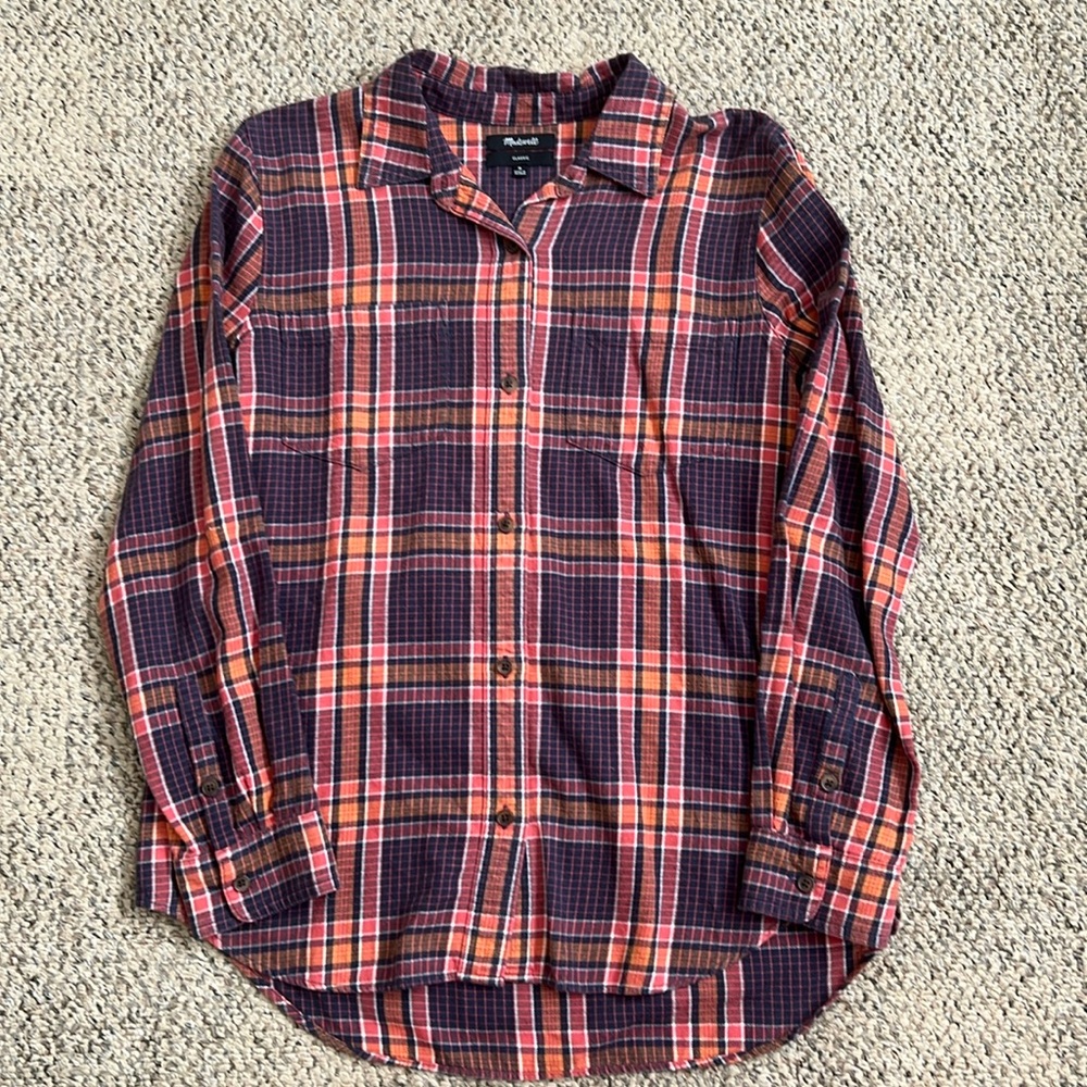 MADEWELL Flannel Shirt Classic in Plaid Size M